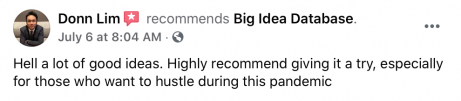 Review of our business ideas